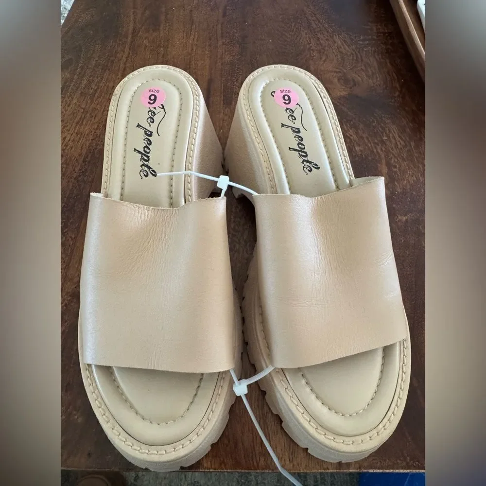 NEW Free People Winona Wedge Platform Sandals Slip-On